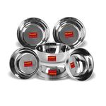 Sumeet Stainless Steel Heavy Gauge Bowl Set/Wati Set With Mirror Finish 10Cm Dia - Set Of 6Pc, 200 Ml