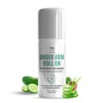 TNW-THE NATURAL WASH Underarm Roll-On Deodorant - 50ml | Enriched With Cucumber, Aloe Vera, Coconut Oil & Hyaluronic Acid | Long-Lasting Freshness Upto 8 Hrs | Alcohol Free | Deodorant For Women