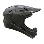 7 iDP M1 MTB Mountain Bike Full Face Lightweight Vented Bicycle Helmet (Matt Black/Gloss Black, L)