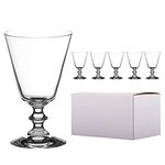 DIAMANTE Crystal Red Wine Glasses 'Elizabeth' | Vintage Style | Lead Free Crystal | Set of 6