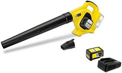 Kärcher Battery Leaf Blower LBL 4 Battery Starter Kit (Battery: 36 V / 2.5 Ah, 36 V Fast Charger, Air Speed: 250 km/h, Blow Pipe, Flat Nozzle with Scratching Edge)