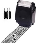 Privacy ID Address Blocker Stamp, Identity Theft Protection Roller Stamp, Personal Data Security Data Defender Roller Stamp Privacy Safety Theft Roller Stamp (Black Stamp + 3 Refills Ink)