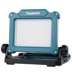 DAYATECH 4000 LM 25W Cordless LED Work Light Compatible with 18V Makita, Milwaukee m18 and Dewalt 20v Battery, Brightness Adjustable, Flickerless, (Light Only/Charger Not Included)