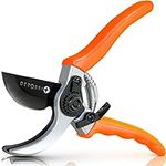Premium Bypass Pruning Shears for Gardening - Heavy Duty, Ultra Sharp Garden Shears w/Ergonomic Grip Handle - Made w/Japanese Grade High Carbon Steel - Perfectly Cutting Through Anything in Your Yard