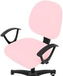 Smiry Stretch Jacquard Office Computer Chair Covers, Removable Washable Universal Desk Rotating Chair Slipcovers Protector, Seat + Backrest Cover, Blush Pink