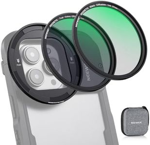 NEEWER 67mm Magnetic Lens Filter Kit with Snap On Magnetic Filter Adapter Ring Only for NEEWER iPhone 15 Pro Cage PA023 15 Pro Max Cage PA024, True Colors CPL, Black Diffusion 1/4 Filters