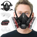 ANUNU Respirator Mask with Filters, Reusable Dust Respirator Mask for Painting, Gases, Dust, Chemical, Organic Vapors, Epoxy Resin, Welding