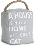 Pavilion Gift Company 72155 Cat Door Stopper, 5 by 6-Inch, Grey