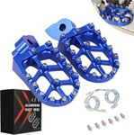 JFG RACING Dirt Bike Foot Pegs,CNC Motorcycle Rest Pedal Footpegs for YZ65 18-23/YZ85 02-23/YZ125 97-24/YZ250 98-24/YZ250F 01-23/WR250F 01-24/YZ450F WR450F 03-23/YZ125X YZ250X YZ250FX YZ450FX-Blue