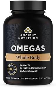 Ancient Nutrition Ancient Omegas Whole Body - ALA, DHA, EPA, ETA from Wild Caught Fish - 90 Capsules