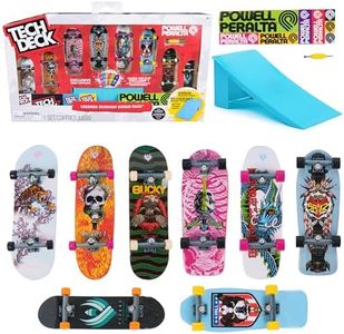 Tech Deck, Powell Peralta Legends SK8Shop Bonus Pack with Ramp, Collectible and Customizable Mini Skateboards, Kids Toys for Ages 6 and up