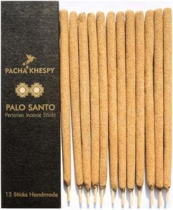 Palo Santo Premium Handmade Incense Sticks - Holy Wood, 100% Natural Peruvian Palo Santo, Eco-Friendly (12 Pack) Ideal for Yoga, Relaxation, Spiritual Cleansing & Home Aroma - Ethically Wild Harvested