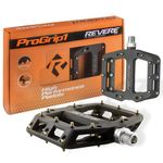 Revere Pro Grip MTB Mountain Gravel Bike Pedals, Composite Bearings, Non-Slip Wide Platform Lightweight Nylon Fiber Bicycle Platform Pedals 9/16" Spindle, Replaceable Oil Slick Pins