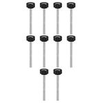 uxcell M4 x 50mm Male Thread Knurled Clamping Knobs Grip Thumb Screw on Type Round Head 10 Pcs