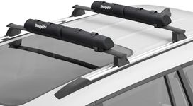 BougeRV Roof Rack Soft Pads for Surfboard SUP Kayak Canoe Ladder Luggage Carrier, Universal for Different Shape of Cross Bars, Water-Resistant Car Rack Crossbar Pads with 2 Endless Ratchet Straps