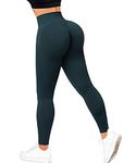 RXRXCOCO Seamless Butt Lifting Workout Leggings for Women Acid Wash High Waist Yoga Pants Gym Leggings