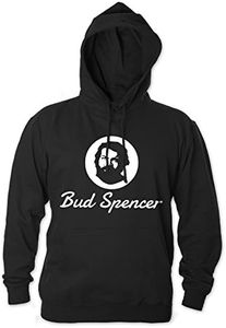 Bud Spencer Men's Official Logo Hoodie (Black), black, XL