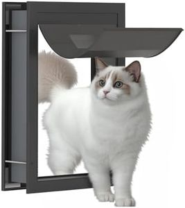 Advwin Dog Door for Door, Doggy Door with Aluminum Frame, Heavy Duty Pet Door with Magnetic Flaps, Sliding Lock Panel, Pet Doggie Door for Interior and Exterior Doors - Medium