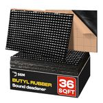 SGM Black Premium Car Sound Deadening Mat 80 mil (2mm) 36 sqft (3.4 sqm), Automotive Sound Deadener, Self Adhesive Butyl Car Sound Deadening Material, Audio Noise Insulation and Dampening Sheets