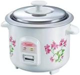 Prestige PRWO 0.6 L Electric Rice Cooker with 2 cooking pans|Detachable power cord|Durable body|Cool touch handles|White| Raw capacity-0.3L|Cooked capacity-0.6 L|Cooks for a family of 1 to 2 members