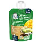 GERBER ORGANIC PURÉE Banana Mango Avocado Vanilla Quinoa, Baby Food, Meal, 6+ months, 90 ml, 12 Pack, Packaging May Vary