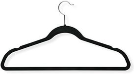 Honey-Can-Do HNG-01884 Thin Non-Slip Velvet Hangers, Black, 50-Pack