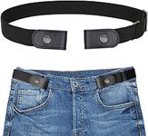 MQUPIN No Buckle Stretch Belt for Women Men Elastic Waist Belt for Jeans Pants Size 20-47 Inches