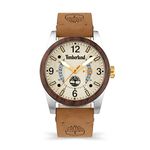 Timberland Ferndale Collection Men's 45mm Watch, Wheat Leather Strap (Model: TDWGB2103401)