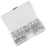 M4 Flat Head Solid Rivets Kit 350pcs Aluminum Rivets Set Length 4mm 6mm 8mm 10mm 12mm 16mm 20mm Fastener Blind Insert Nutserts Assortment Kit for Household Automobile Industry