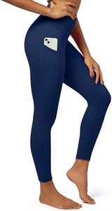 IUGA Fleece Lined Leggings with Pockets for Women Thermal Leggings for Women High Waisted Yoga Pants Winter Workout Leggings Dark Blue