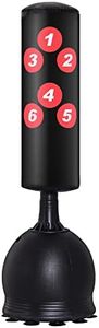 Soozier Freestanding Punching Bag, 65" Boxing Bag with Water/Sand Refilled Stand and Rubber Suction Cups, Heavy Kickboxing Bag for Youths Adults Fitness Training, Home Gym Use