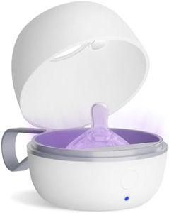 Zyntieu Portable Pacifier Sanitizer, UV Light Sanitizer Box, 99.99% Cleaned in 3 Minutes, 180-Min Battery Life, USB Rechargeable, Baby Pacifier Sanitizer On The Go