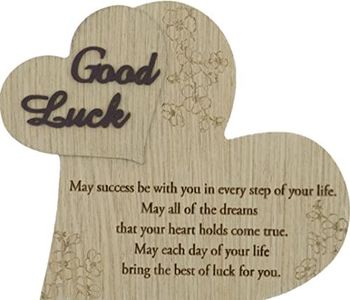 UNIDECO Wooden Heart Décor Wall - 7.0 Inch Good Luck Gifts from Friend - Wood Heart Shaped Decoration for Home - Hanging Art Living Room Accent Shelve - Item Office Men Women Present
