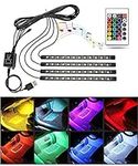 Interior Car LED Light Strip Music Sound-activated and Remote Control 4 in1 Waterproof Light Bar RGB Car Atmosphere Lights