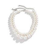 Shining Diva Fashion Set of 2 Latest Stylish Choker Pearl Necklace for Women and Girls (15965np)