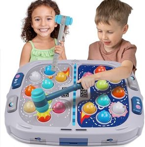 Hammering Pounding Game for Toddlers, Toys for 3+ Year Old Boys, Interactive Pounding Toy for Kids, 9 Speeds for Beginners/The Skilled/Experts to Challenge, 11x15Inch Pounding Toy with Sound and Light