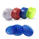 NCS35® Premium 3 Part Plastic Salt Herb and Spice Grinder 60mm Magnetic Shark Teeth Assorted Colours Portable Herbal Dispoable & Reuseable Durable Pocket Sized Unisex Gift