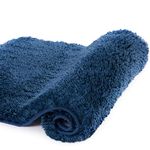 Walensee Bathroom Rug Non Slip Bath Mat for Bathroom (16 x 24, Navy) Water Absorbent Soft Microfiber Shaggy Bathroom Mat Machine Washable Bath Rug for Bathroom Thick Plush Rugs for Shower