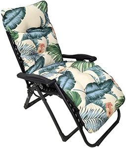 Waterproof Outdoor Lounge Chair Cushion 65 Inch-Sun Patio Chaise Lounger Cushion with Ties and Top Cover,Non-Slip Rocking Chair Swing Bench Cushion for Indoor/Outdoor Furniture (Hawaiian, 65 inch)