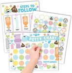 Hadley Designs Doodle Sticker Chart for Kids Potty Training Chart for Toddlers Boys - Potty Training Chart for Girls with Stickers, Potty Chart for Boys with Stickers