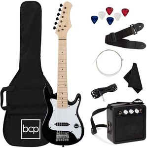 Best Choice Products 30in Kids Electric Guitar Beginner Starter Kit w/ 5W Amplifier, Strap, Gig Bag, Strings, Picks - Black