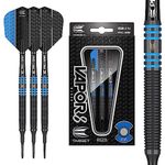 TARGET Darts Vapor 8 Black 80% Tungsten Soft Tip Darts Set, Blue 21G | Pixel Tip Darts, Professional Darts Accessories, Electronic Soft Tip Dart Set