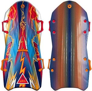 Artikfun Premium Recreational Winter Foam Snow Sled | Tow Rope and Handles | Sized for Youth and Adults | Contoured Deck Design | 50in-127cm Design Length |