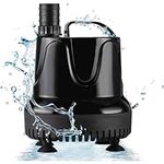 Submersible Water Pump, 3500L/H Adjustable Ultra Quiet Fountain Water Pump for Aquarium Fish Tank, Pond, Hydroponics, Indoor or Outdoor (60W)