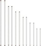 12PCS Glass Stirring Rod Stir Stick with Both Ends Round - 15.8" 13.8" 12" 10" 8" 6" Long - 2 Piece for Every Style -12pcs/pk (12)