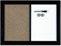 Quartet Espresso Magnetic Home Decor Combo Board, Dry Erase And Bulletin Board, Wood, 17 X 23 Inches (3413803834)