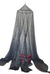 OctoRose Deluxe Organza Sparkle Tastic Princess Bed Canopy (Organza-Black)