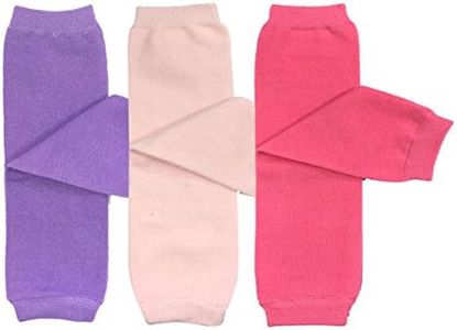 allydrew 3 Pack Solid Color Baby Leg Warmers & Toddler Leg Warmers, Purple, Light Pink, Hot Pink