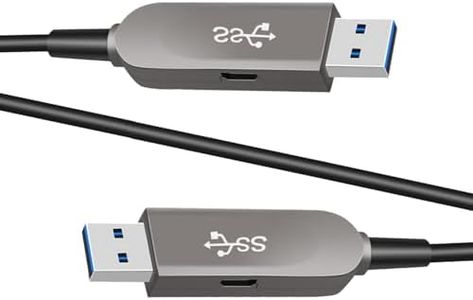 SkyeySnail 164ft/50m USB A to A Fiber Optic Data Cable, 10Gbps Long Distance Data Transfer USB 3.1 A to A, for VR, Camera, PC, Laptop, Webcam, Printer, Webcam etc.