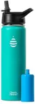 Clearly Filtered 20oz Water Bottle/Targets 220+ Contaminants/Double-Wall Insulated Stainless Steel Filtered Water Bottle BPA/BPS-Free Phthalate-Free Filters Fluoride Lead Chlorine (Teal Blue)